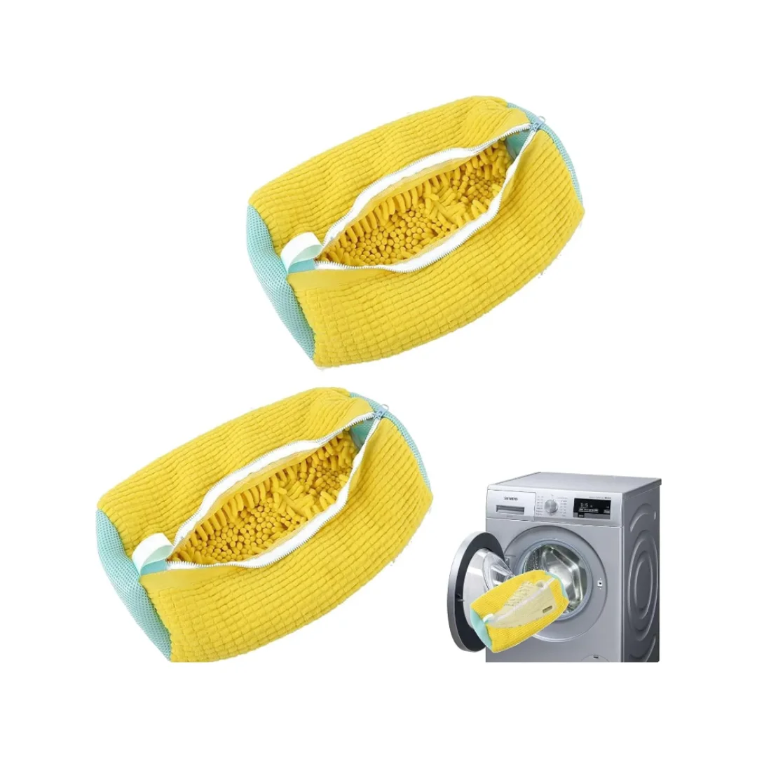 Shoe Washing Bag Washing Machine Laundry Bags Microfiber Closure Shoes Cleaning Bag Shoes Laundry Net Fluffy Fibers Sneaker thumbnail 6