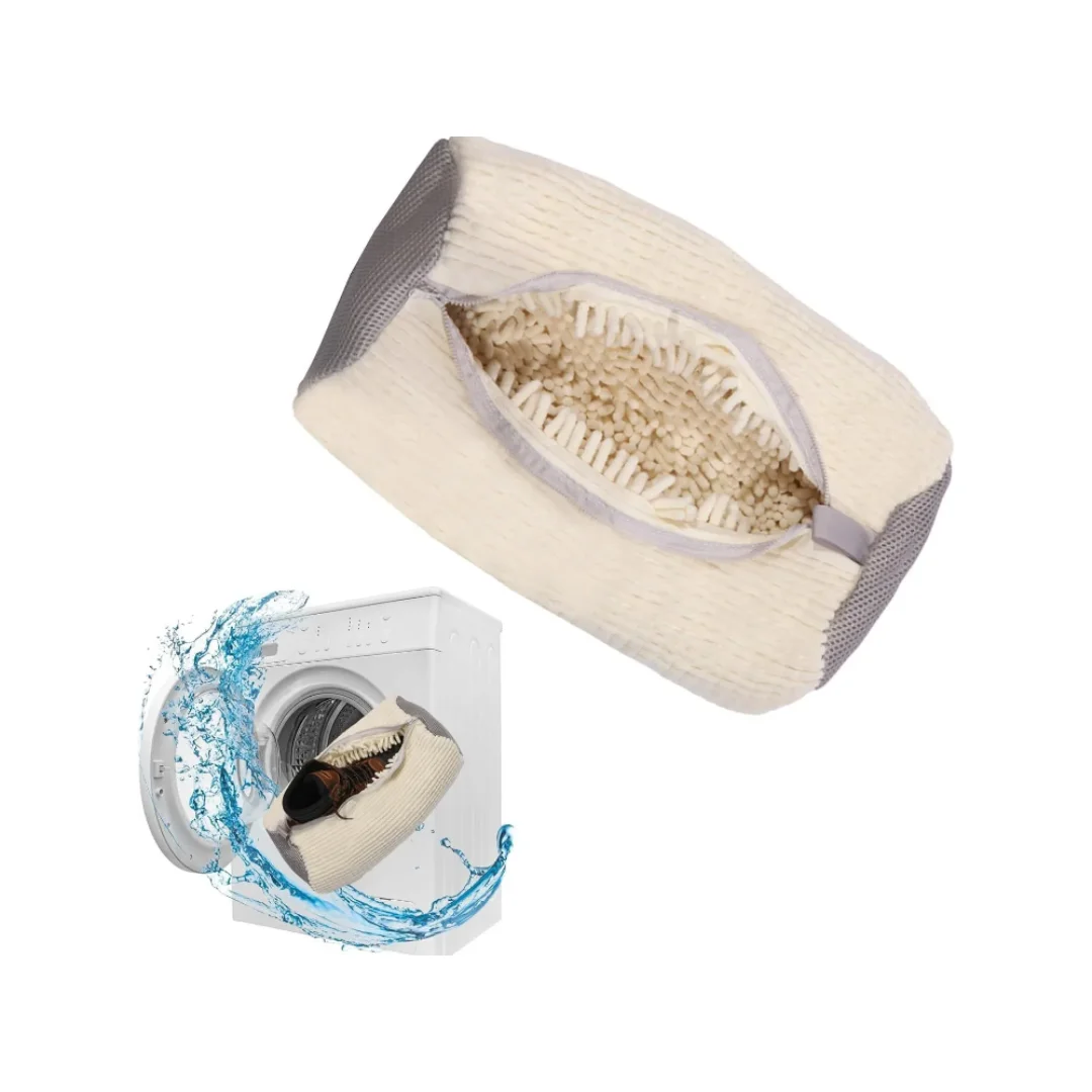 Shoe Washing Bag Washing Machine Laundry Bags Microfiber Closure Shoes Cleaning Bag Shoes Laundry Net Fluffy Fibers Sneaker thumbnail 2
