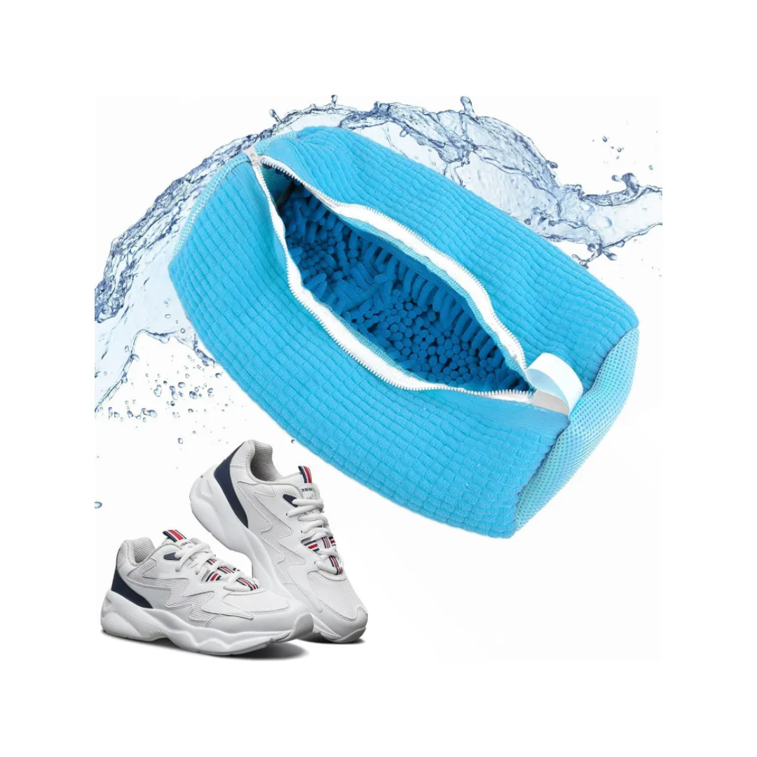 Shoe Washing Bag Washing Machine Laundry Bags Microfiber Closure Shoes Cleaning Bag Shoes Laundry Net Fluffy Fibers Sneaker thumbnail 4