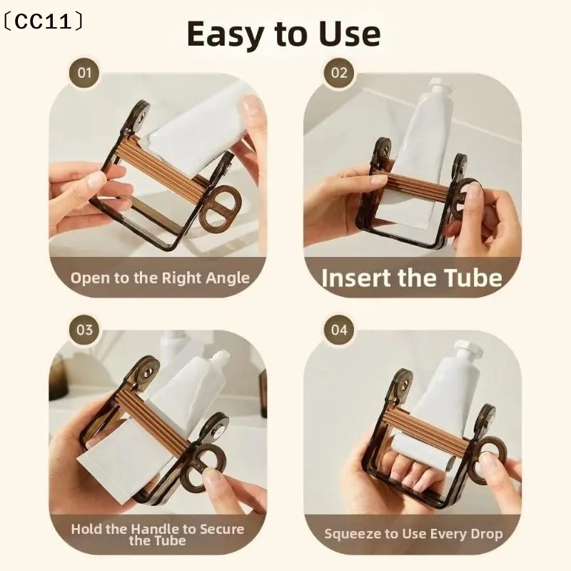 Toothpaste Squeezer Tool Manual Plastic Tube Dispenser For Easy Squeezing Bathroom Essential For Toothpaste And Creams 〔CC11〕 thumbnail 3