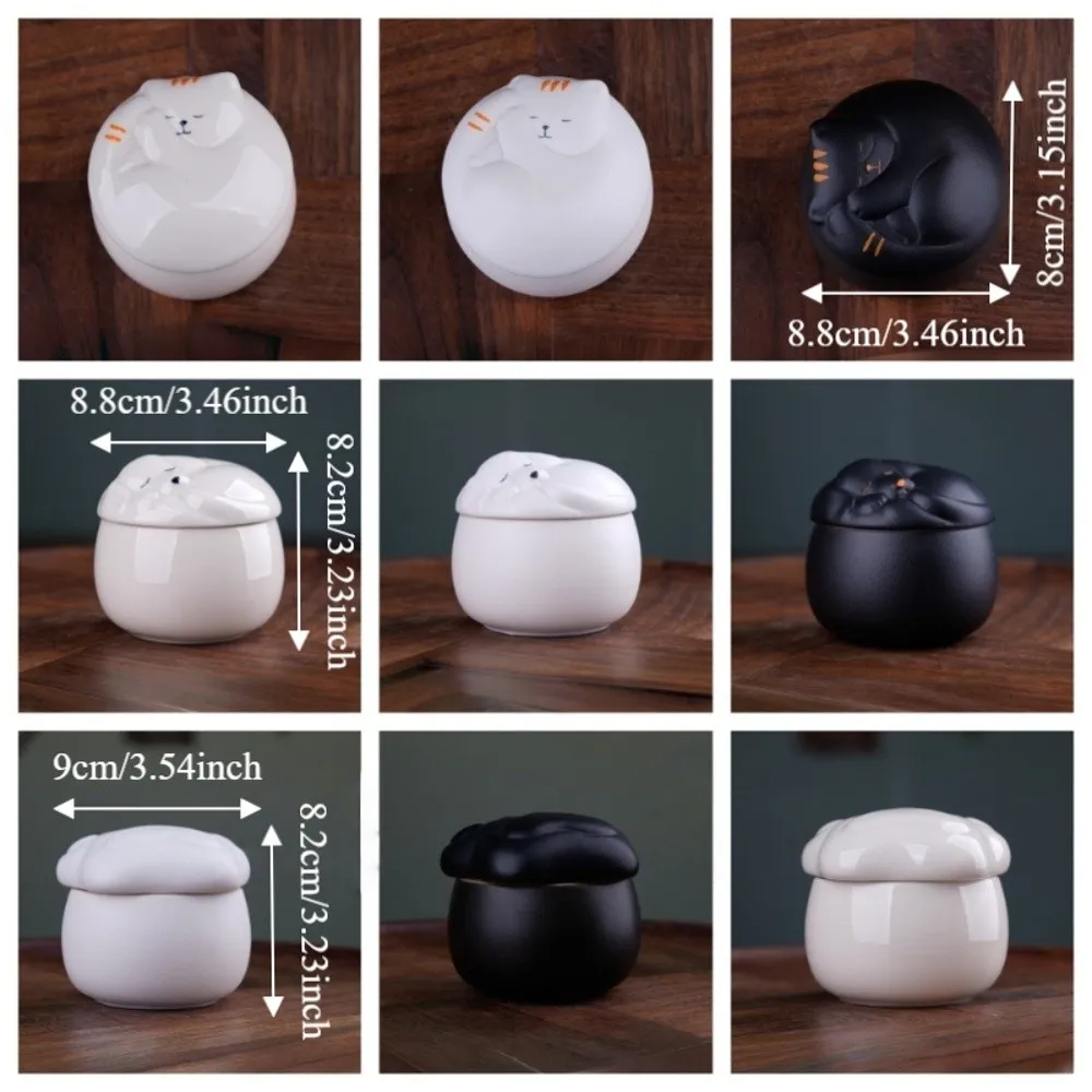 150ml Sleeping Dog Cat Cinerary Casket Memorial Pet Paw Pet Cremation Ashes Storage Box Mini Creative Ceramic Pet Urn thumbnail 6