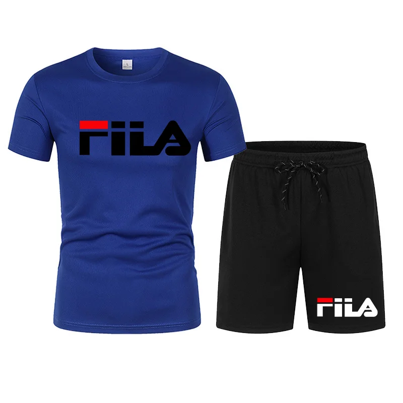 Men's two-piece sportswear breathable quick drying short sleeved T-shirt pants set running fitness 2026 summer big discount thumbnail 4
