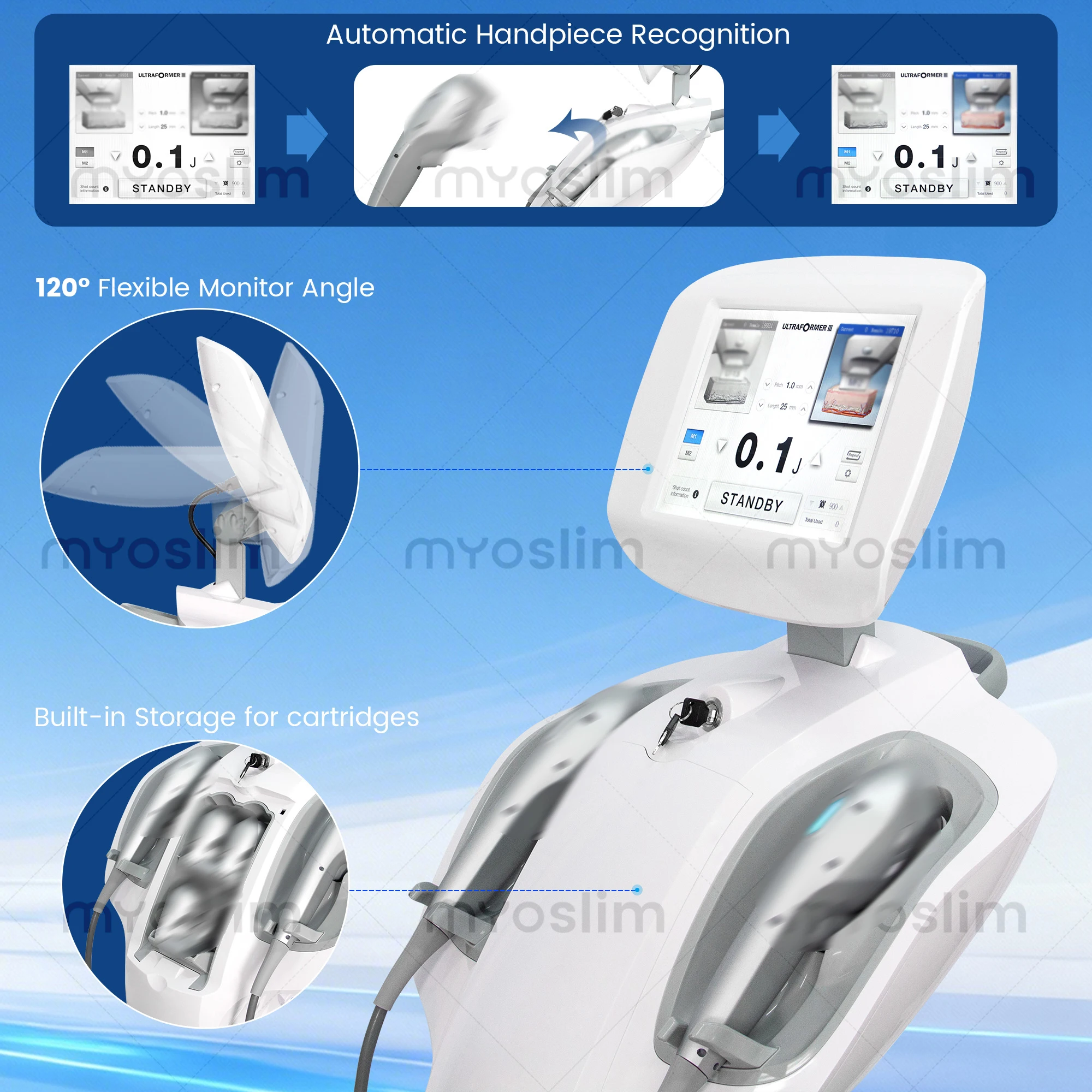 7D Max Multi-Functional Beauty Instrument 2 Handles Facial Lift Body Slim Anti-Aging Skin Tightening Machine thumbnail 6