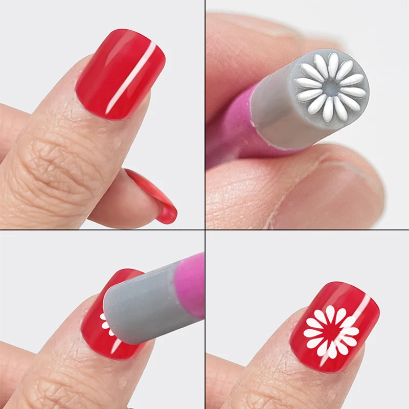 3/15Pcs 2 IN1 Nail Stamping Pen Nail Art Stamping Carved Template Tools Floral DIY Make Nails Parts Decorations Manicure Tools thumbnail 6