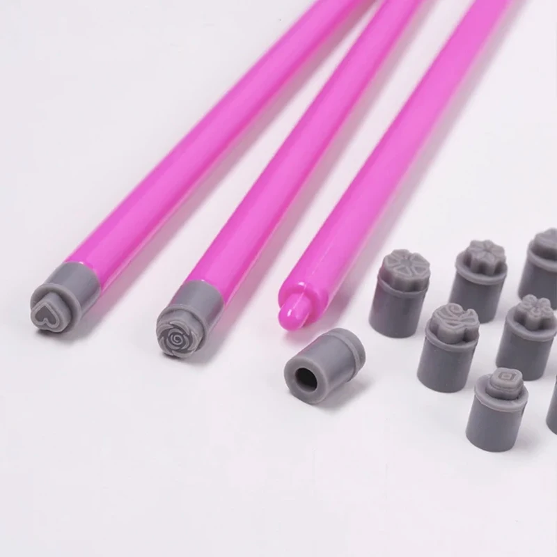 3/15Pcs 2 IN1 Nail Stamping Pen Nail Art Stamping Carved Template Tools Floral DIY Make Nails Parts Decorations Manicure Tools thumbnail 3