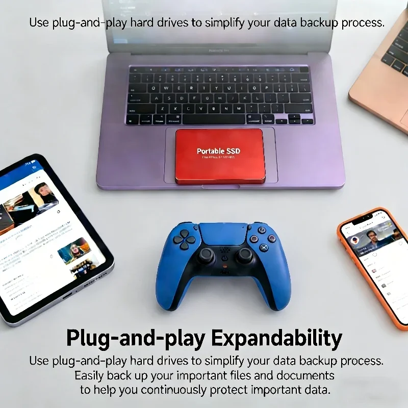 High-End Fast-Transfer Portable SSD 1TB Original External Hard Drive 2TB High Speed Solid Disk 16TB USB3.2 for Phone/Mac/PC thumbnail 5