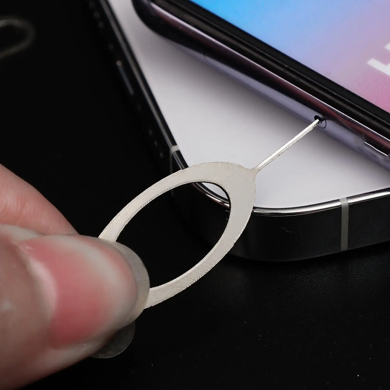 16Pcs/set Sim Card Eject Pin Needle Universal Mobile Phone Steel Ejector Pin SIM Card Tray Opener Keyring for iPhone Samsung thumbnail 5