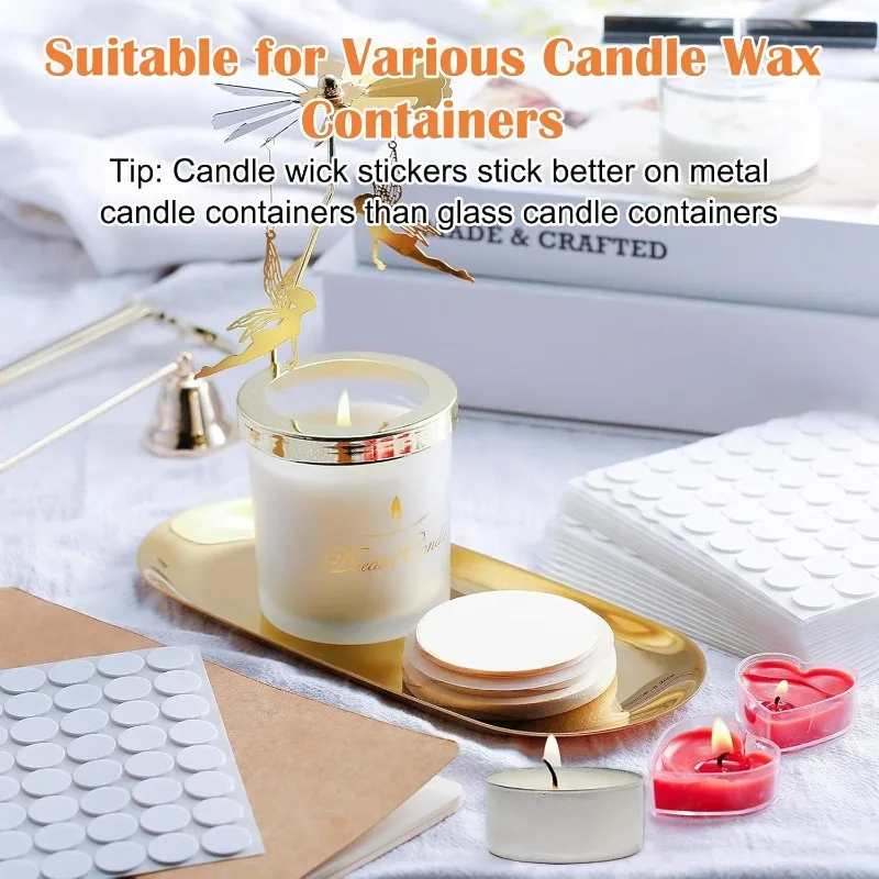 Candle Wick Stickers Heat Resistance Foam Double-sided Tape Candles Making Wax Fixed Base Sticker Bracket DIY Candle Making Tool thumbnail 3
