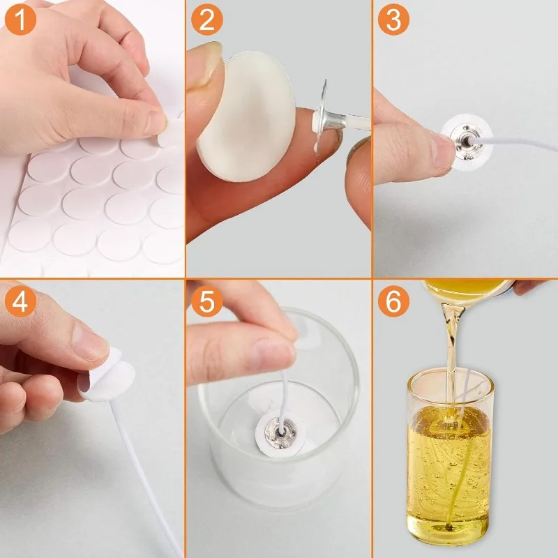 Candle Wick Stickers Heat Resistance Foam Double-sided Tape Candles Making Wax Fixed Base Sticker Bracket DIY Candle Making Tool thumbnail 5