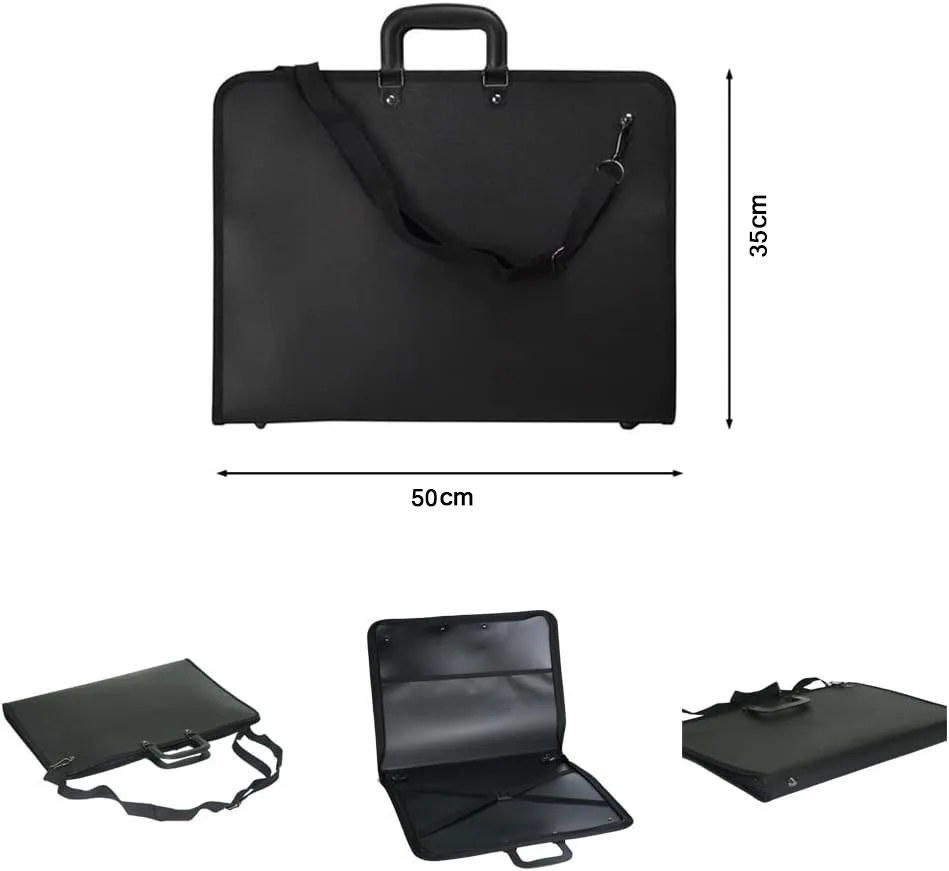 A3 Artist Portfolio Carrying Case - Storage Folder Bag for Artwork Sketches Drawings & Drafting Boards - Project Display Box thumbnail 2