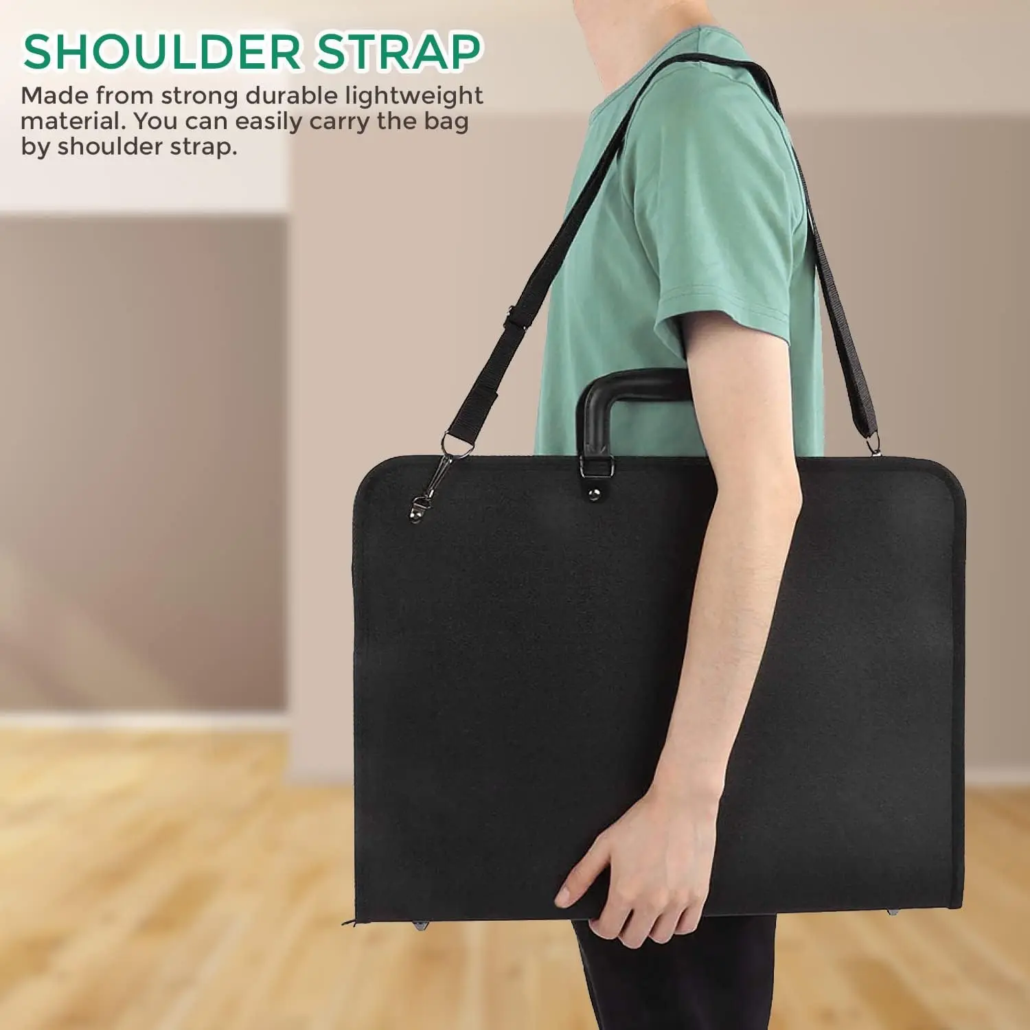 A3 Artist Portfolio Carrying Case - Storage Folder Bag for Artwork Sketches Drawings & Drafting Boards - Project Display Box thumbnail 5