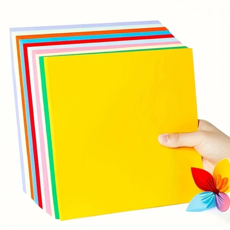 100pcs Colorful Cardstock Available in 10 Colors for Origami Art Crafts Office Supplies Scrapbooking and Sewing thumbnail 6