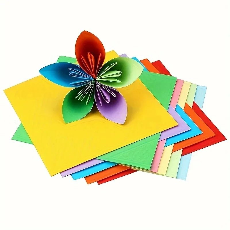 100pcs Colorful Cardstock Available in 10 Colors for Origami Art Crafts Office Supplies Scrapbooking and Sewing thumbnail 4