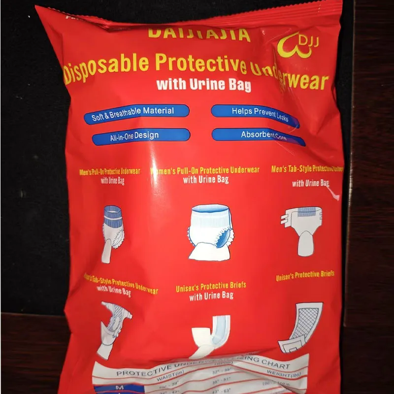 Urine Long Bag with Adult Diapers Disposable for Men Overnight Incontinence Protective Underwear, 1 Count, Size L thumbnail 5