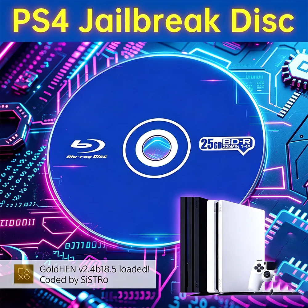 For Ultimate PS4 Jailbreak Gold Disc Bootable Eject Payload for 12.02  Homebrew & Backup Games All-in-One Jailbreak Disc thumbnail 5
