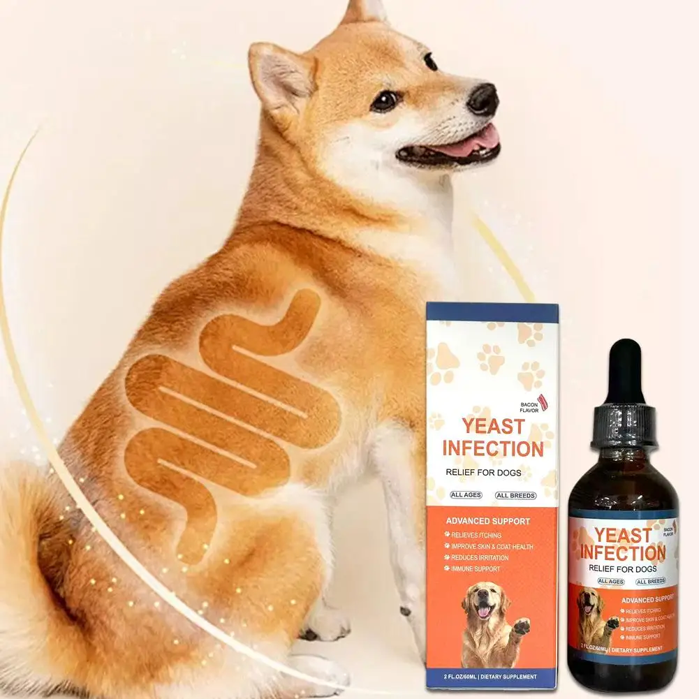 60ml Pet Yeast Drops for Dogs Cats Digestive Enzyme Probiotics for Pet Gut Health Relief for Constipation Diarrhea Supplements thumbnail 4