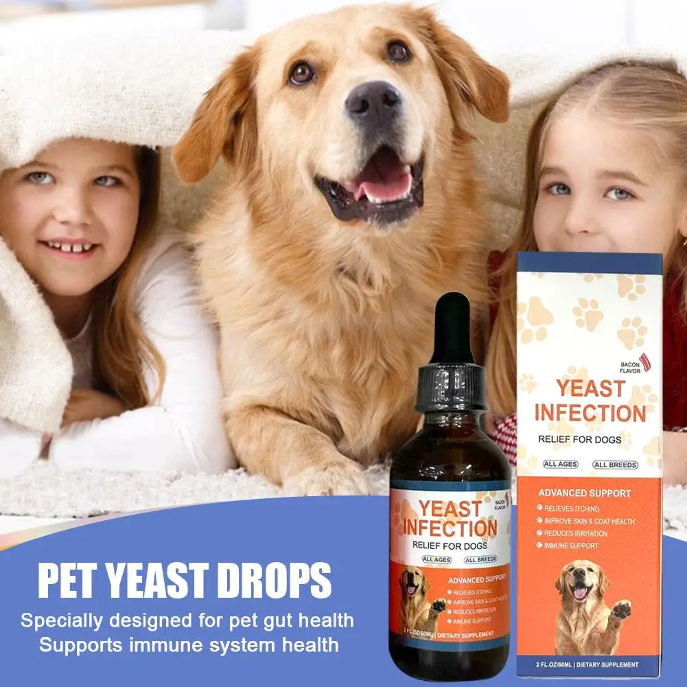 60ml Pet Yeast Drops for Dogs Cats Digestive Enzyme Probiotics for Pet Gut Health Relief for Constipation Diarrhea Supplements thumbnail 3