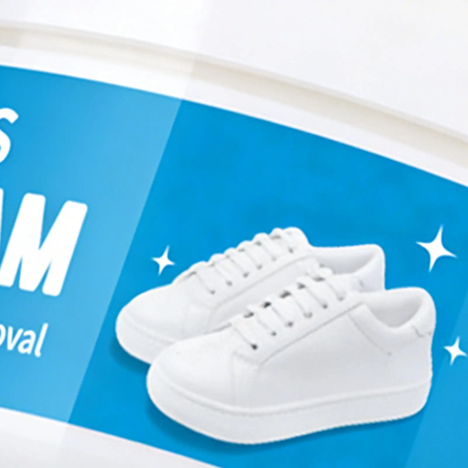 NEW White Shoe Cleaner Long-Lasting Cream With Sponge Nourishing Shoe Cleaning Stain Treater For Rubber Canvas Sole Stain thumbnail 4