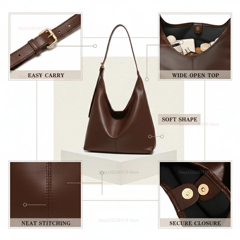 Large capacity women's crossbody bag - Multi-functional shoulder bag - Fashionable handbag - Suitable for work and daily use thumbnail 3