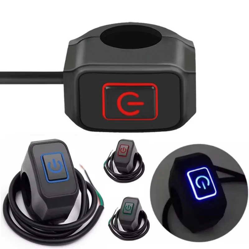 22mm Motorcycle Handlebar LED Modified Switch Three-Position Waterproof 12V Headlight Fog Spotlight Retro Control for Motorcycle thumbnail 3