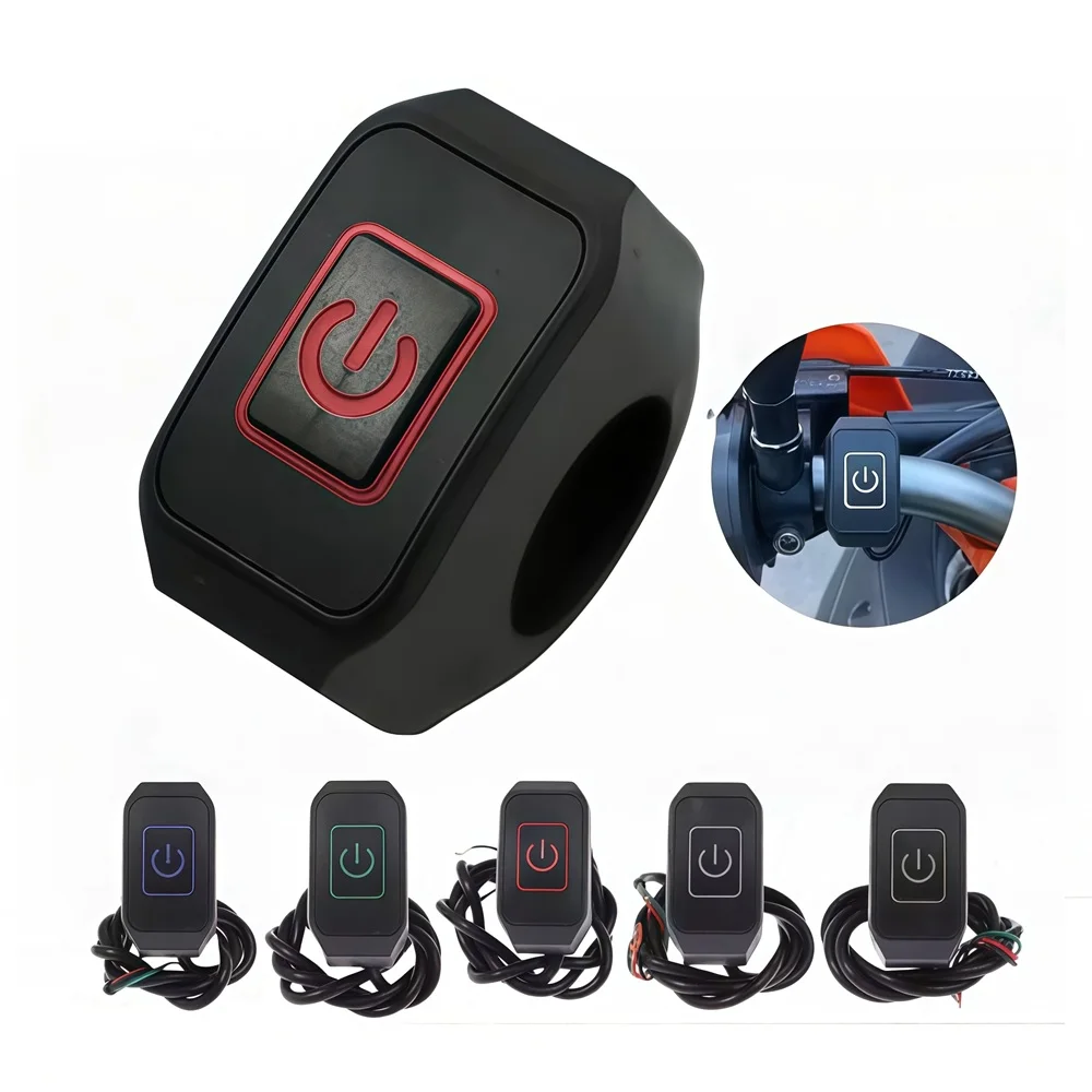 22mm Motorcycle Handlebar LED Modified Switch Three-Position Waterproof 12V Headlight Fog Spotlight Retro Control for Motorcycle thumbnail 2