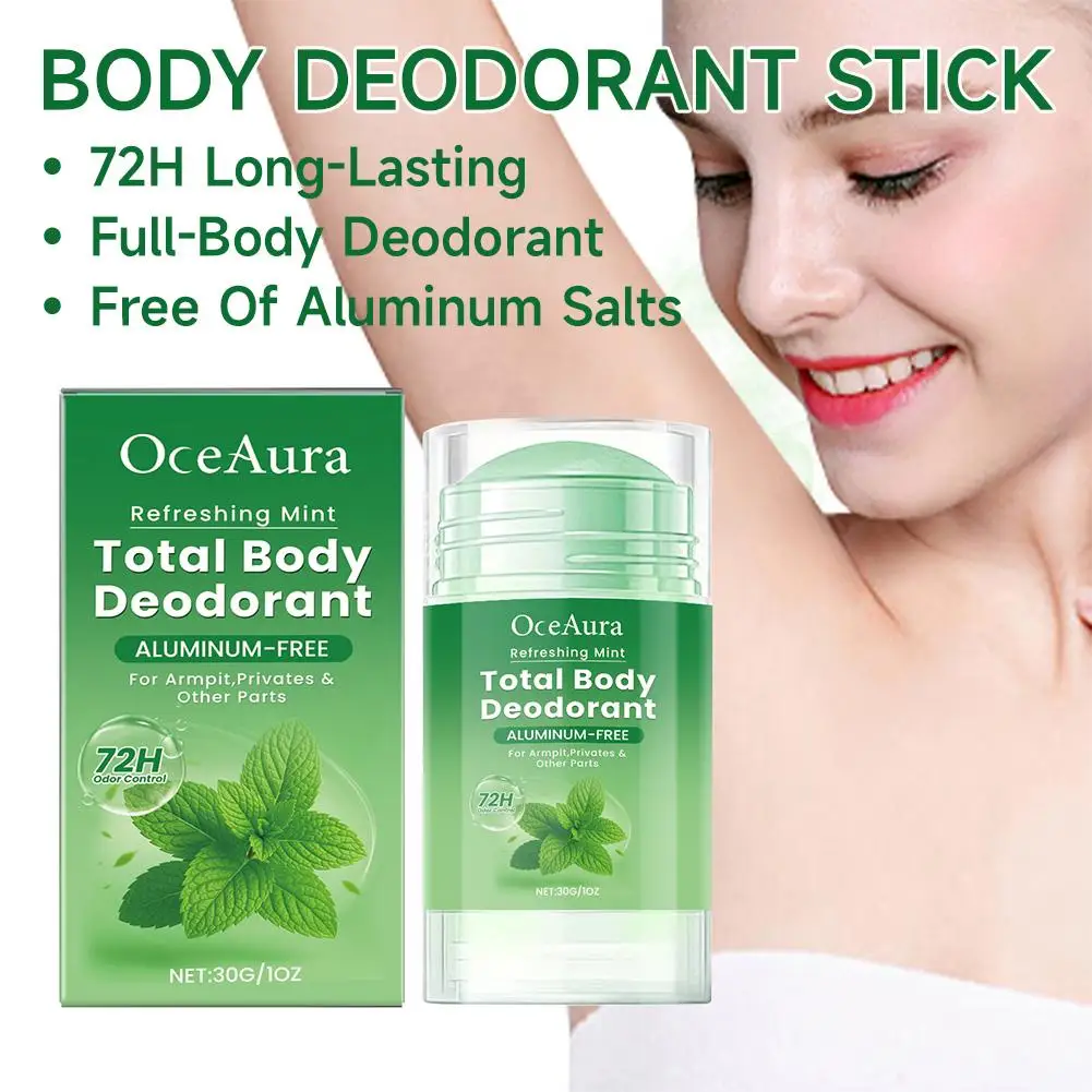 1/2PCS Natural Deodorant Stick For Women Men, Mint Underarm Deodorant Stick Body Odor Remover Lasting Armpit Anti Sweaty Stick thumbnail 2