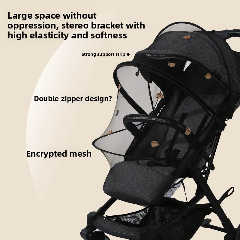 Baby Stroller Mosquito Net Cart Insect Netting Stroller Cover Newbron Baby Outdoor Kids Ventilate Mesh Cart Stroller Accessories thumbnail 3