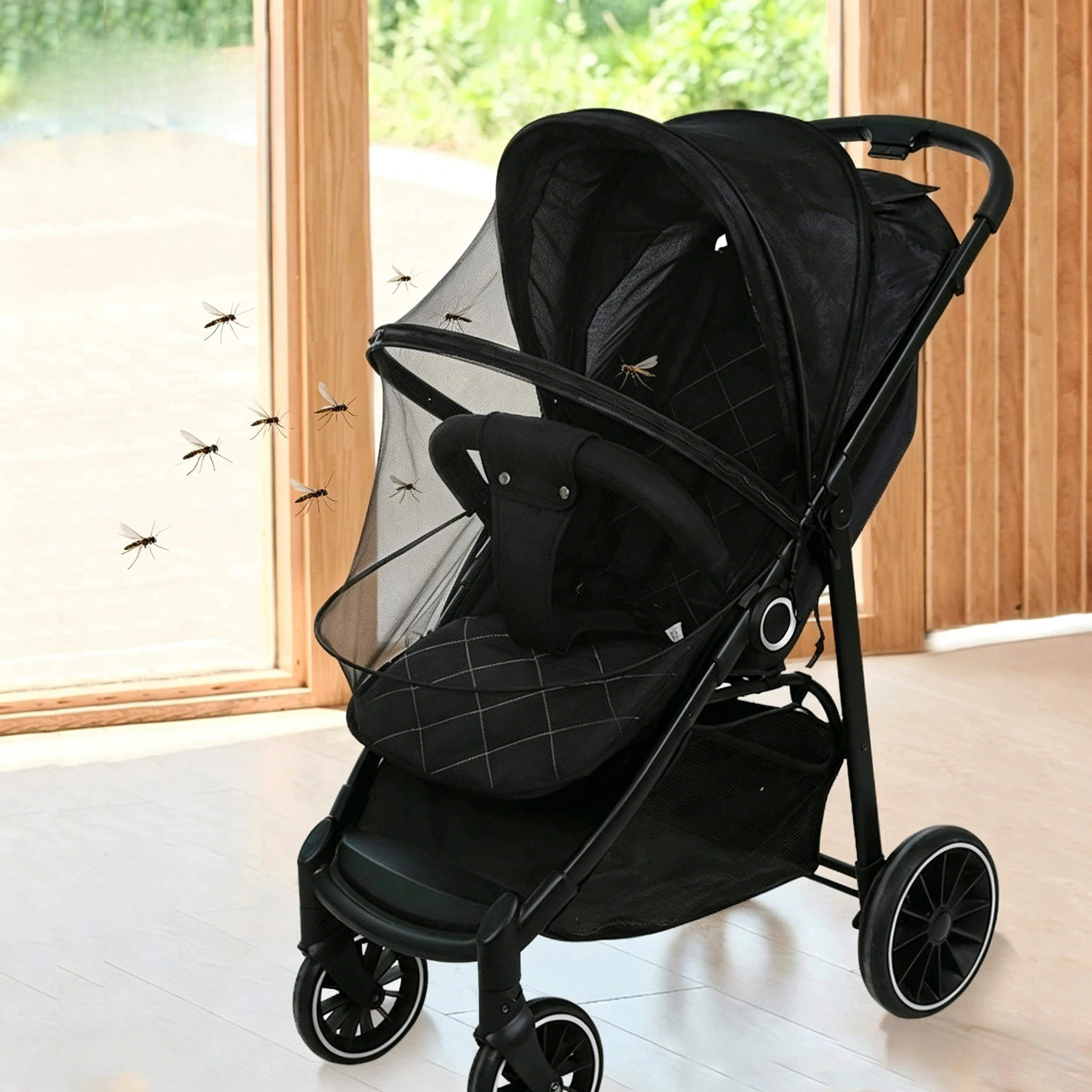Baby Stroller Mosquito Net Cart Insect Netting Stroller Cover Newbron Baby Outdoor Kids Ventilate Mesh Cart Stroller Accessories
