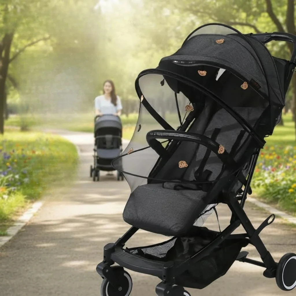 Baby Stroller Mosquito Net Cart Insect Netting Stroller Cover Newbron Baby Outdoor Kids Ventilate Mesh Cart Stroller Accessories thumbnail 2