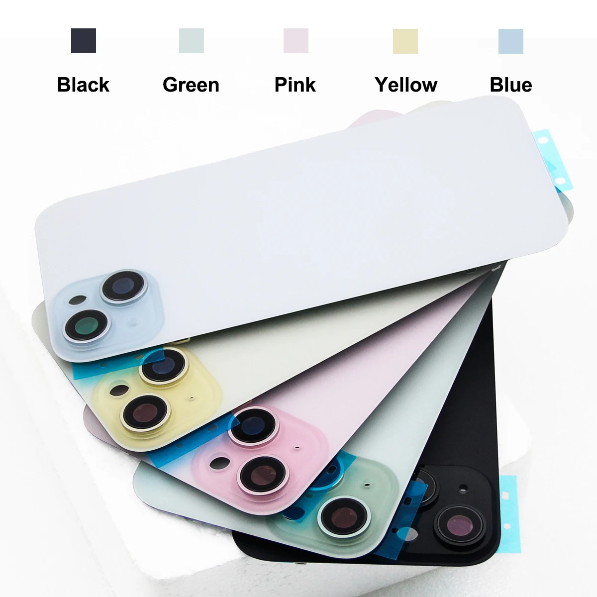 Battery Cover For iPhone 15 15Plus Rear Door Housing Panel Case Camera Lens Parts For iPhone 15 Plus Glass Battery Cover thumbnail 4