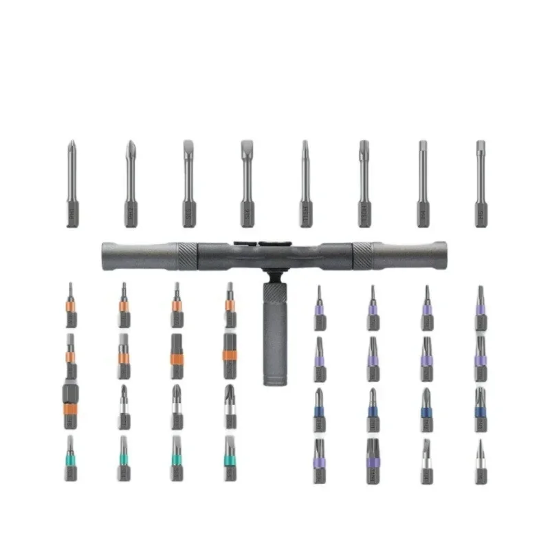 24in1 Multifunction Ratchet Screwdriver Set Multi Magnetic Bits Mini Repair Tool Kit Household Tool For PC & Desk Etc. thumbnail 2