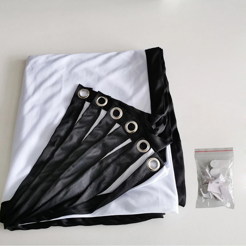 Home Office Projector Curtain 16:9 Simple KTV 60 72 84 100 120 150 inch Display Screen Household Bedroom Ornaments thumbnail 3