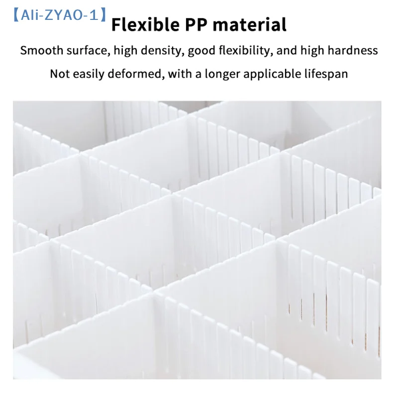 【ZYAO-1】1/5/10Pcs DIY Cutting Drawer Dividers Combination Partition Board Space-saving Wardrobe Closet Separator thumbnail 5