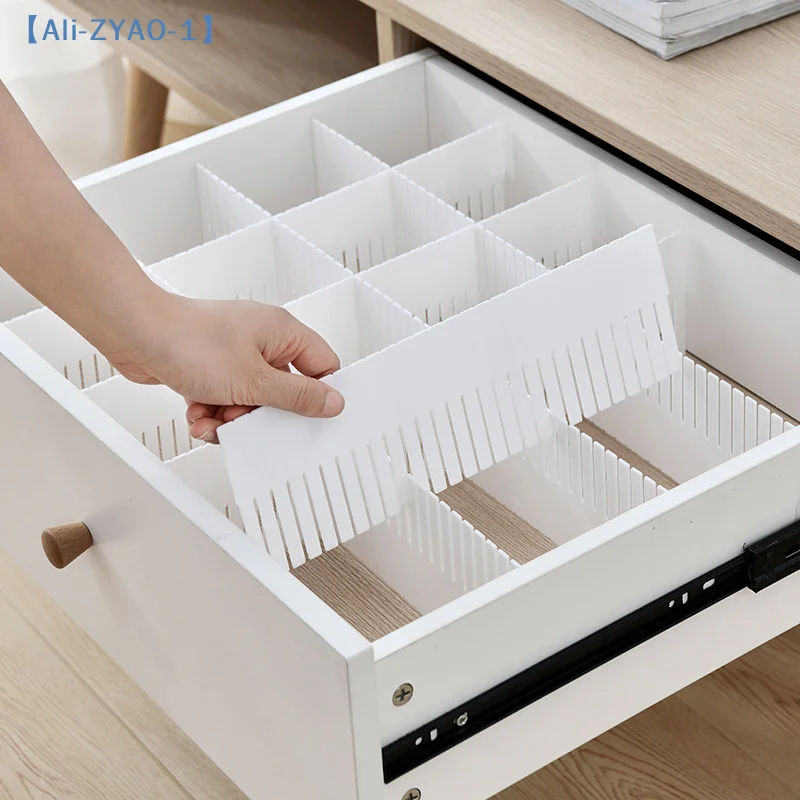 【ZYAO-1】1/5/10Pcs DIY Cutting Drawer Dividers Combination Partition Board Space-saving Wardrobe Closet Separator thumbnail 3