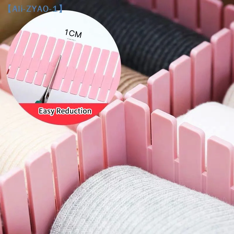 【ZYAO-1】1/5/10Pcs DIY Cutting Drawer Dividers Combination Partition Board Space-saving Wardrobe Closet Separator thumbnail 4