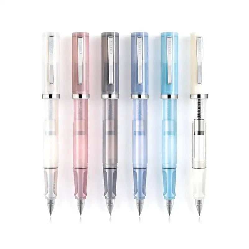 Jinhao 58D Fountain Pen F/EF Nib 6 Colors Classic Ink Writing Pen Smooth Calligraphy Office School Stationery Gift Pen VS MAJOHN