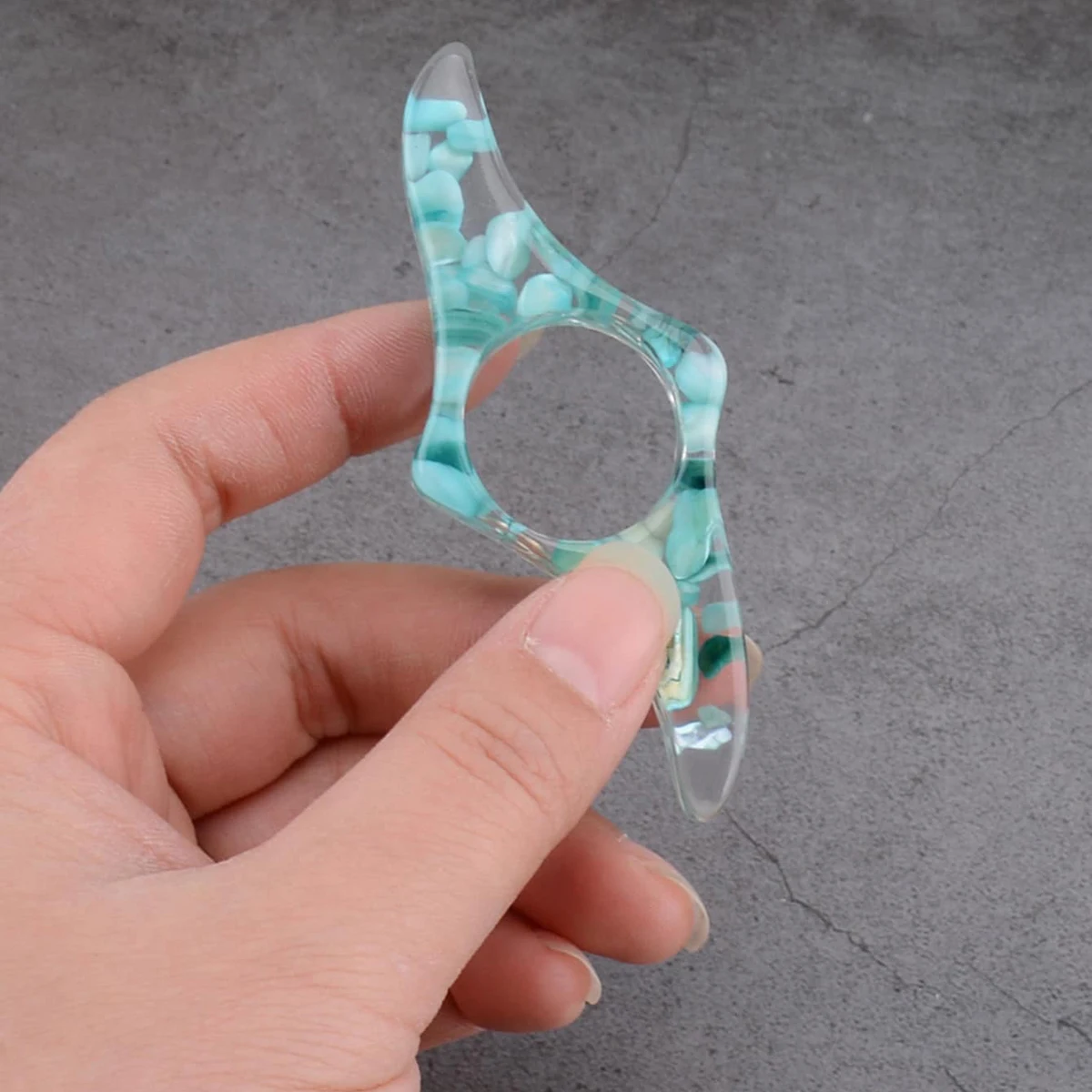 Fashionable Green stone thumb bookmark,   portable study and office supplies, suitable book pressing tool,gift for friends thumbnail 3