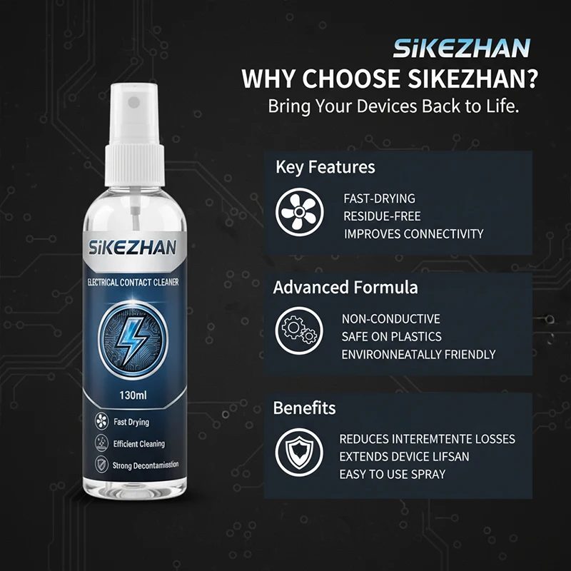 130ml Electrical Contact Cleaner, Fast Drying Circuit Board PCB Cleaner Spray, Remove Oxide for Electronic Repair SIKEZHAN thumbnail 5