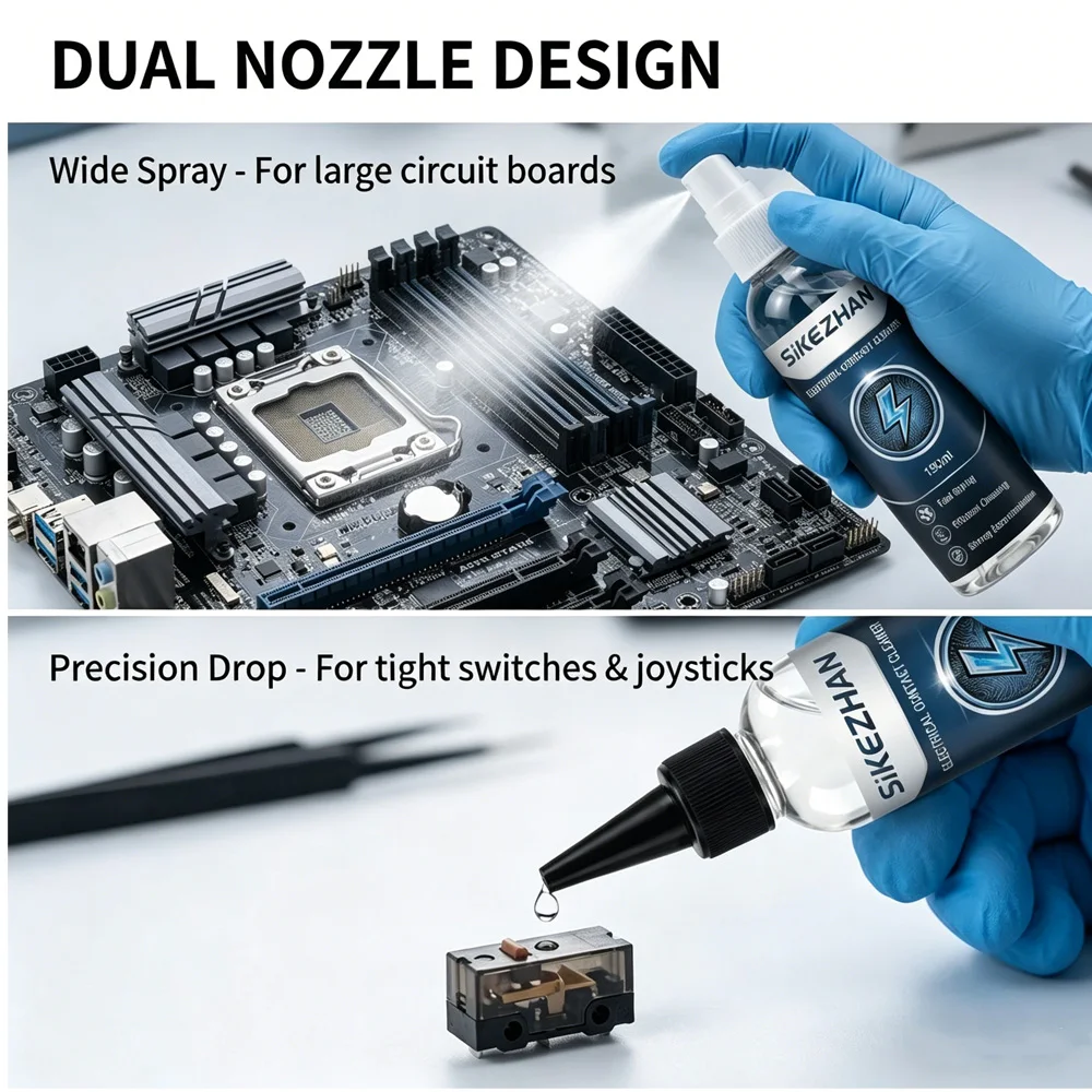 130ml Electrical Contact Cleaner, Fast Drying Circuit Board PCB Cleaner Spray, Remove Oxide for Electronic Repair SIKEZHAN thumbnail 2