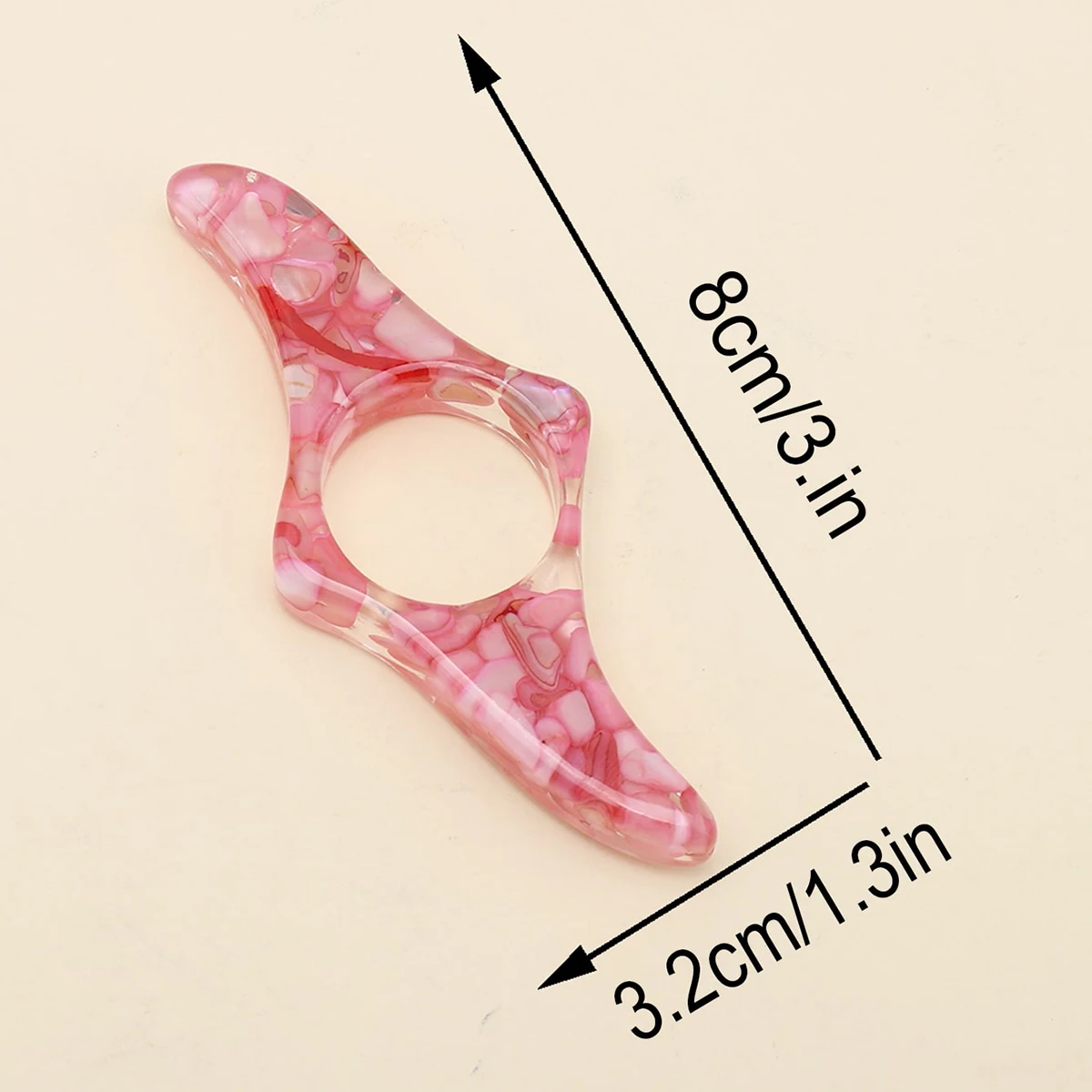 Pink stone creative portable thumb bookmark, fashionable school supplies, used for separating pages in books gift for friends thumbnail 2