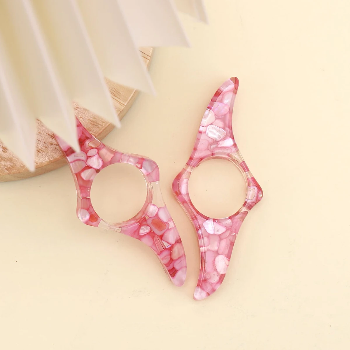Pink stone creative portable thumb bookmark, fashionable school supplies, used for separating pages in books gift for friends thumbnail 6