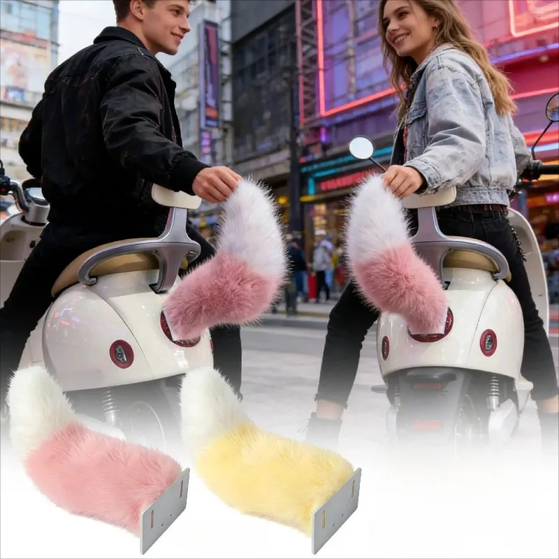 Cute Electric Wagging Plush Tail for Car  Remote Control Moving Fox Tail Decoration Universal for Scooter Motorcycle thumbnail 4