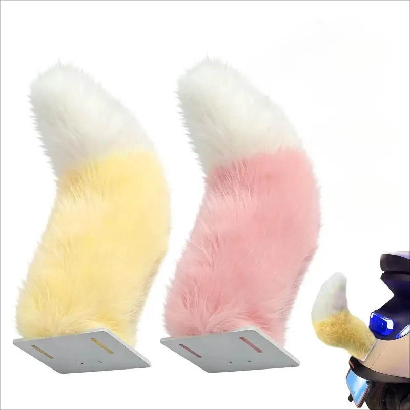 Cute Electric Wagging Plush Tail for Car  Remote Control Moving Fox Tail Decoration Universal for Scooter Motorcycle thumbnail 5