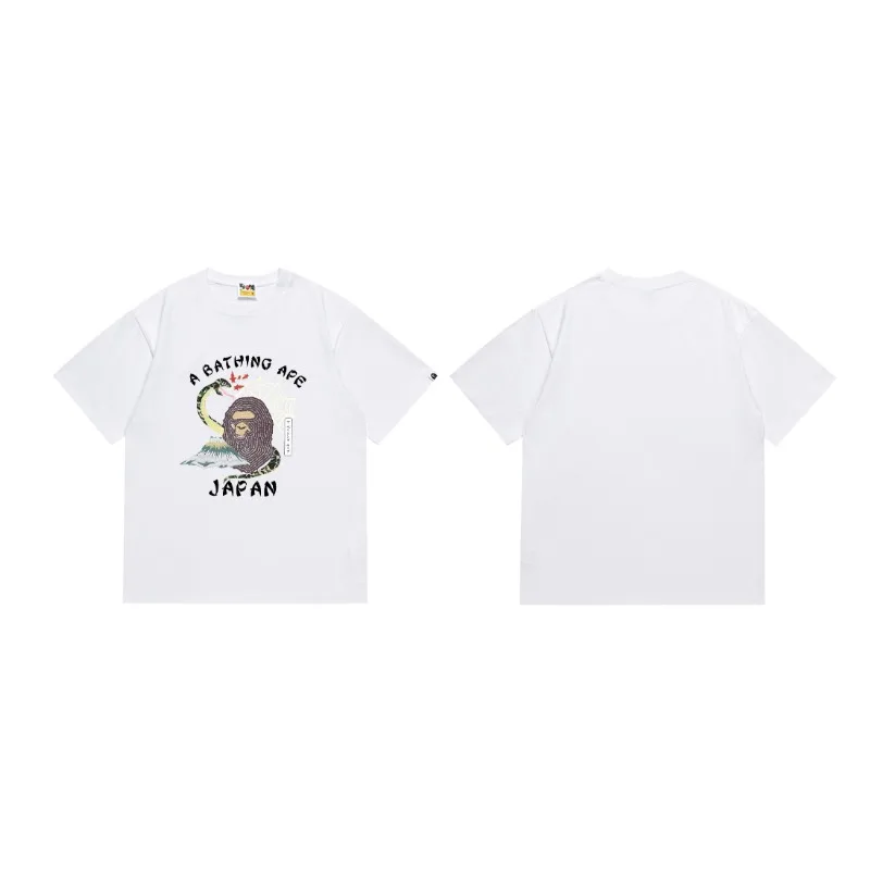 American  Half Sleeve Ape Head Cartoon Printed New T-shirt Loose Men's and Women's Wear Summer New Casual Short Sleeve thumbnail 4