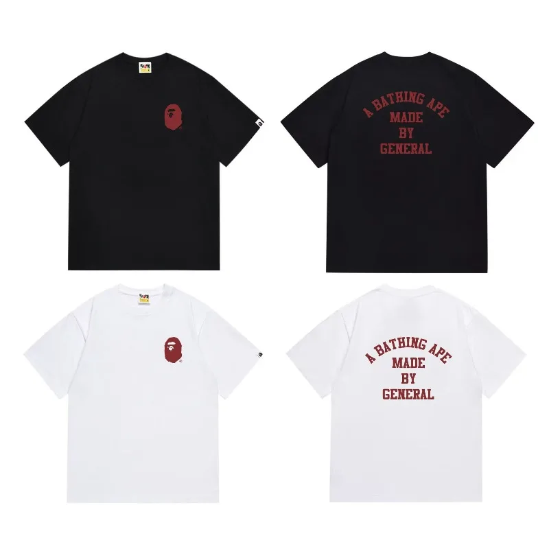 American  Half Sleeve Ape Head Cartoon Printed New T-shirt Loose Men's and Women's Wear Summer New Casual Short Sleeve