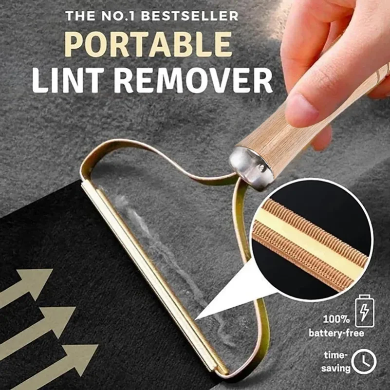 Portable Lint Remover Pet Hair Remover Brush Manual Lint Roller Sofa Clothes Cleaning Lint Brush Fuzz Fabric Shaver Brush Tool thumbnail 3