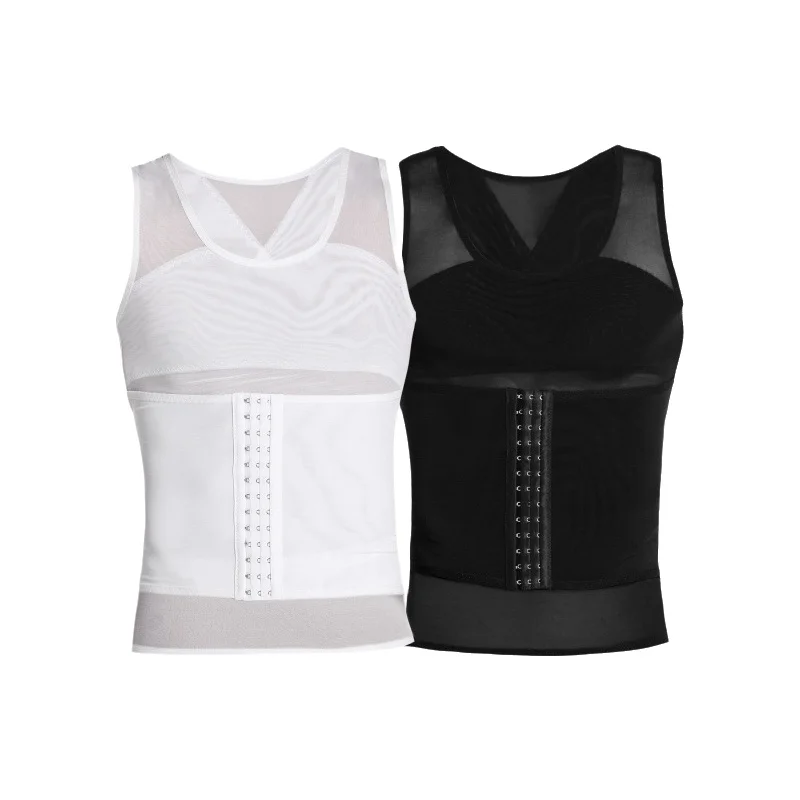 Men's Invisible Shapewear Waist Trainer Breathable Abdomen Slimming Vest Beer Belly Corrector Adjustable Buttoning Underwear thumbnail 6