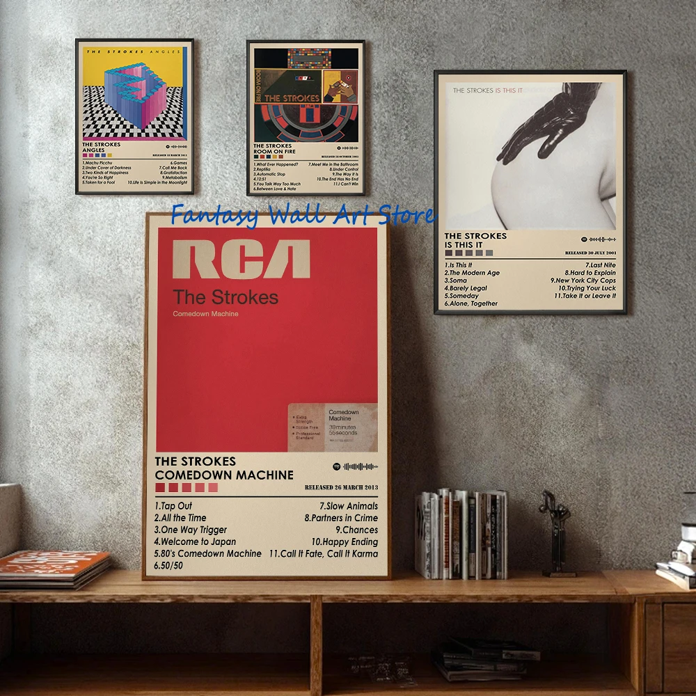 The Strokes Angles Album Cover Art Music Decor Is This It Comedown Machine The Strokes Poster Canvas Painting Wall Picture Decor thumbnail 2