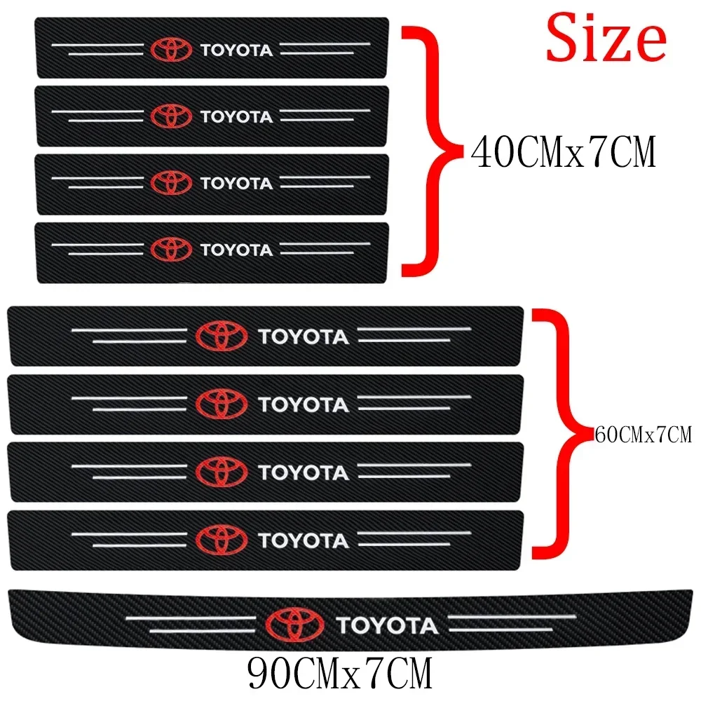Car Threshold Strip Carbon Fiber Sticker Car Door Sill Protector Accessories For Toyota Rav4 Yaris Prius Avensis Corolla Camry thumbnail 6