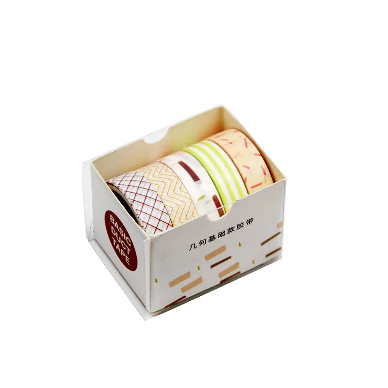 5 Rolls Of Macaron Colored Paper Tape Student Stationery Supplies Scrapbooks Photo Albums Magazines Decorative Tape thumbnail 5